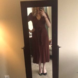 NWT BB Dakota Rust Asymmetrical Button Dress Sz 6